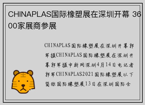 CHINAPLAS国际橡塑展在深圳开幕 3600家展商参展